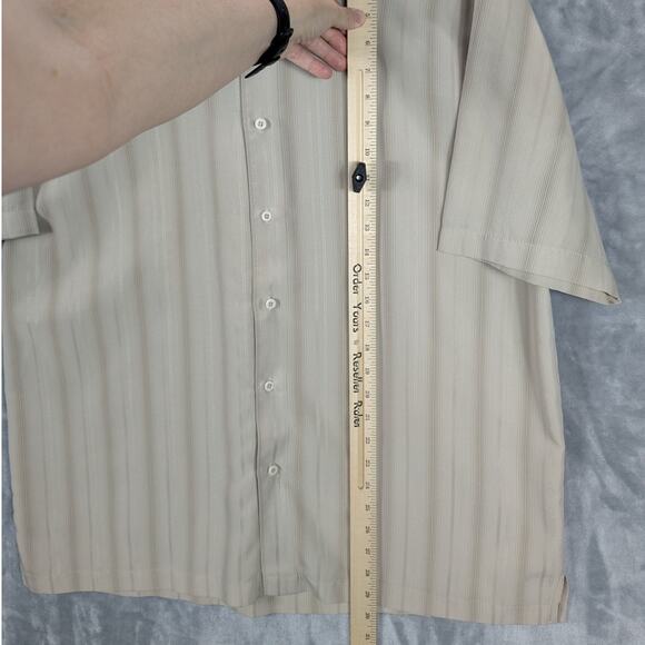 Royal Palm Shirt Mens Extra Large Bowling Cuban Cabana Camp Button Up Retro Vtg - Picture 4 of 7